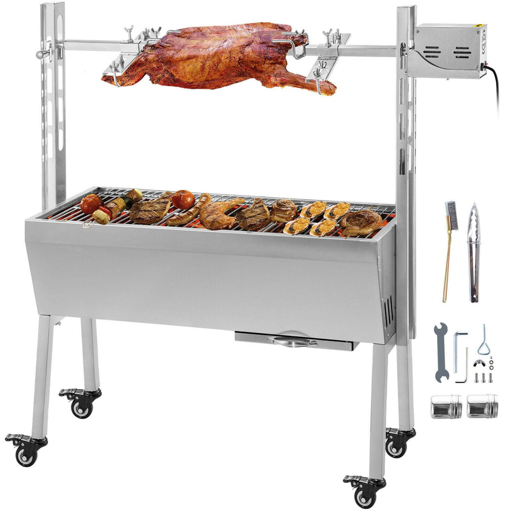 Spit Roaster Rotisserie Pig Lamb Roast BBQ Portable Picnic Outdoor Cooker Grill1