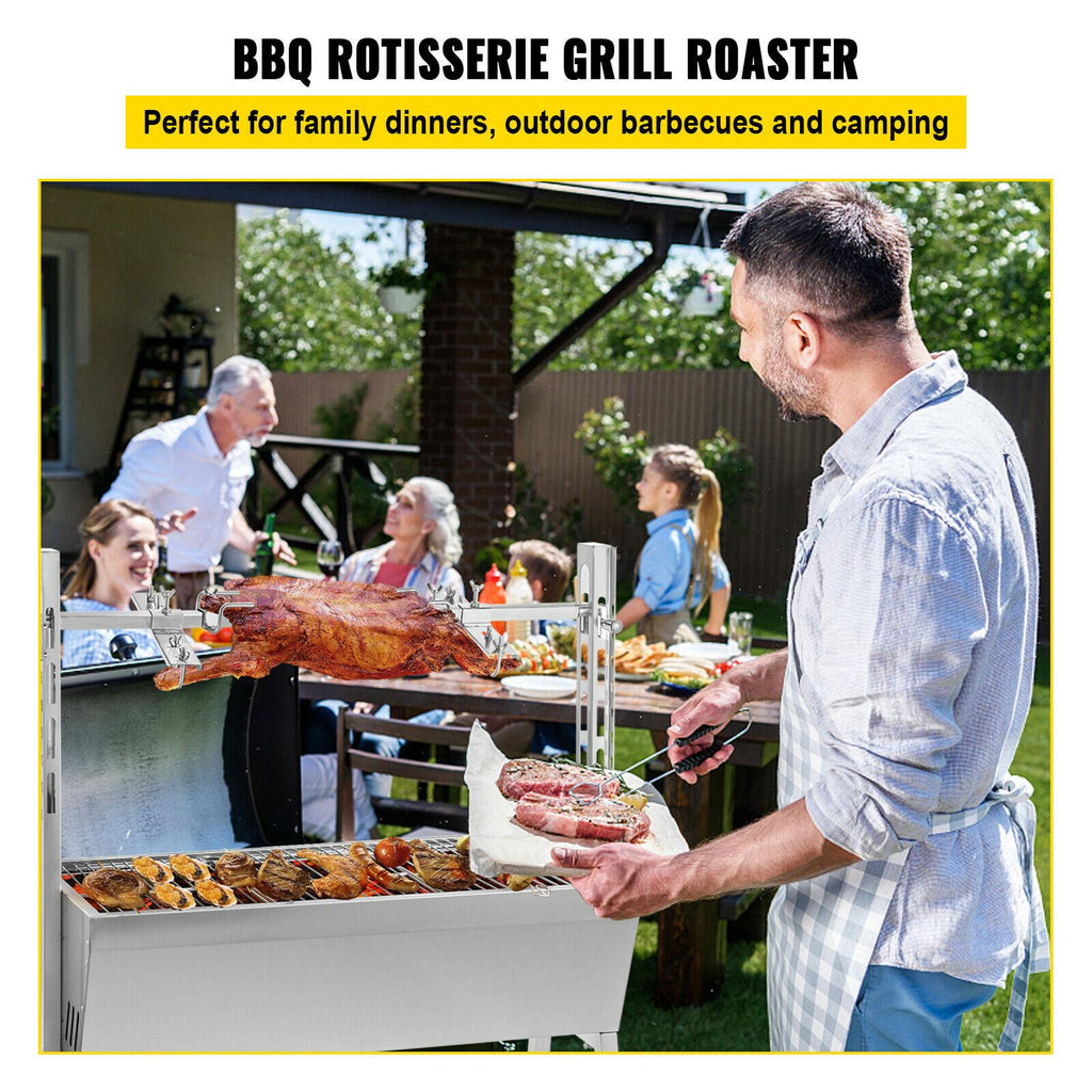 Spit Roaster Rotisserie Pig Lamb Roast BBQ Portable Picnic Outdoor Cooker Grill1