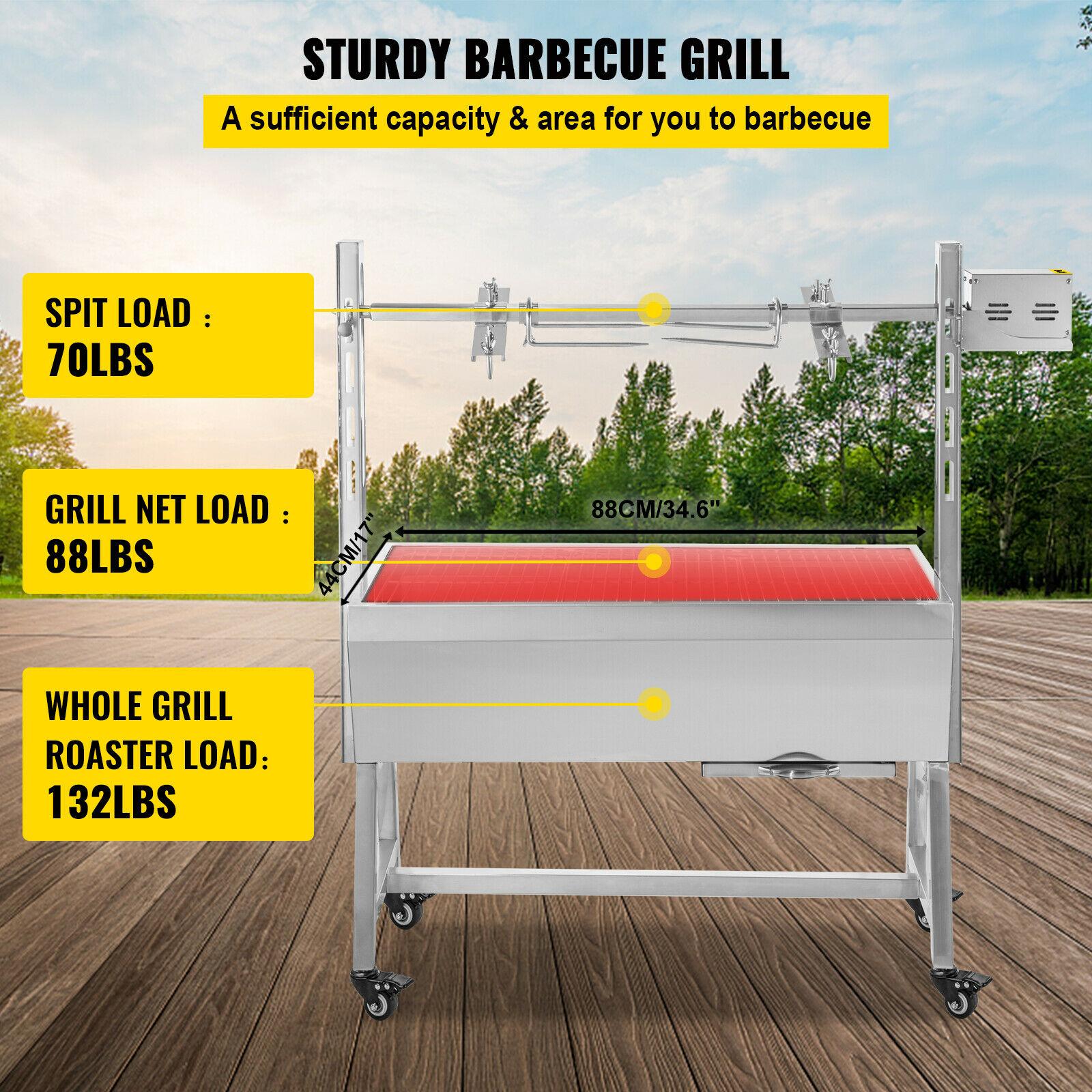 Spit Roaster Rotisserie Pig Lamb Roast BBQ Portable Picnic Outdoor Cooker Grill1