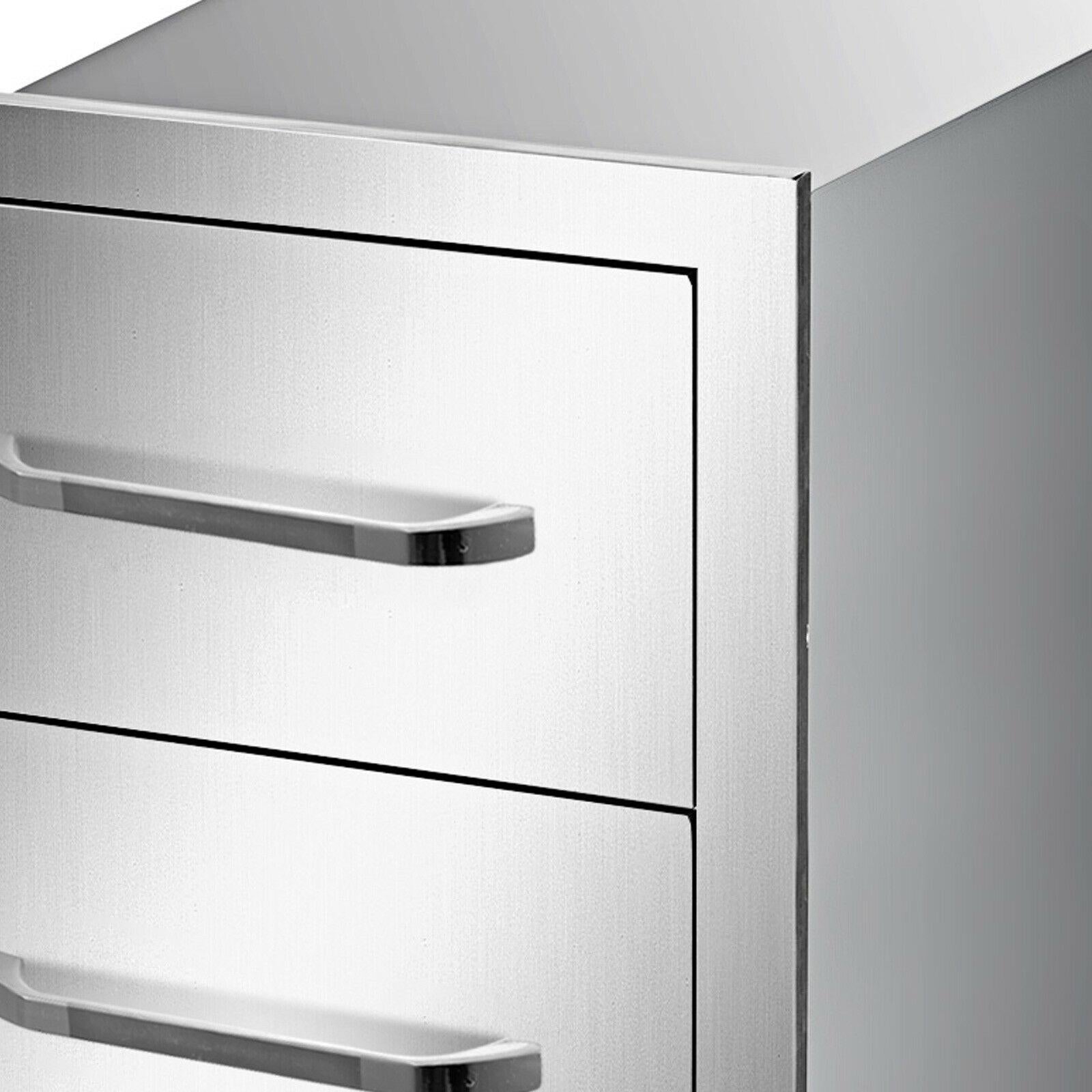 Triple Drawer Outdoor Kitchen BBQ Island  Steel Drawer 15.7"X21.6"