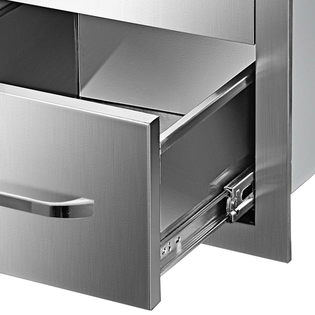 Triple Drawer Outdoor Kitchen BBQ Island  Steel Drawer 15.7"X21.6"