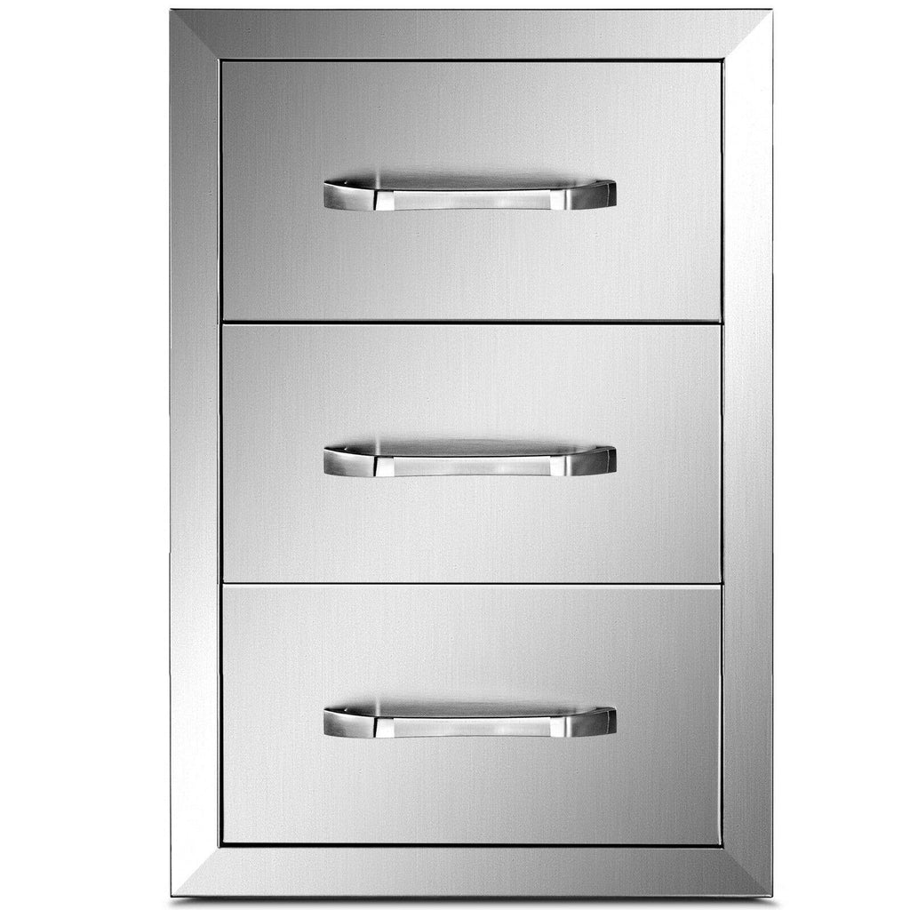 Triple Drawer Outdoor Kitchen BBQ Island  Steel Drawer 15.7"X21.6"