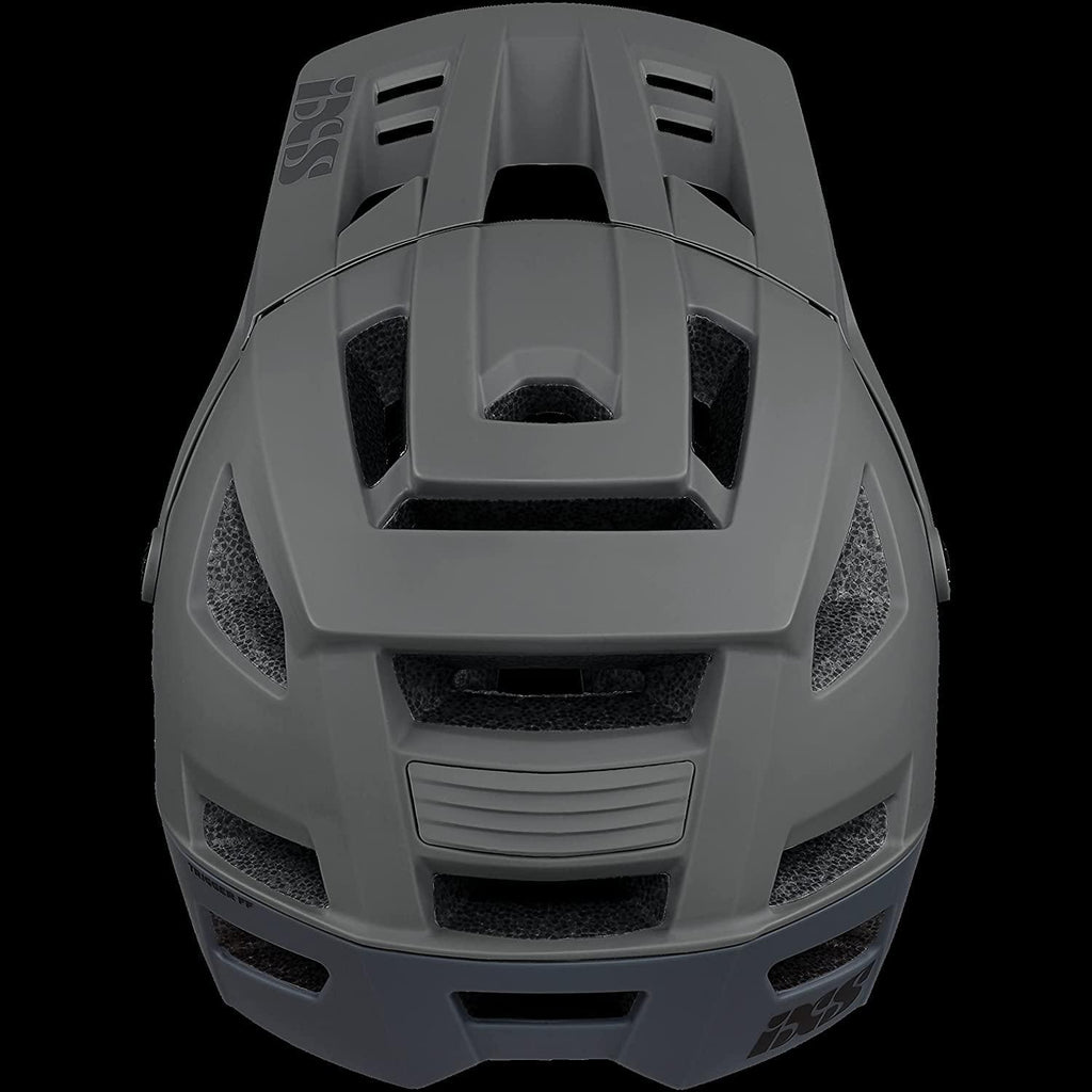 IXS Unisex Trigger FF Full Face All-Mountain Trail Enduro Protective Bike Helmet, Graphite, Small/Medium