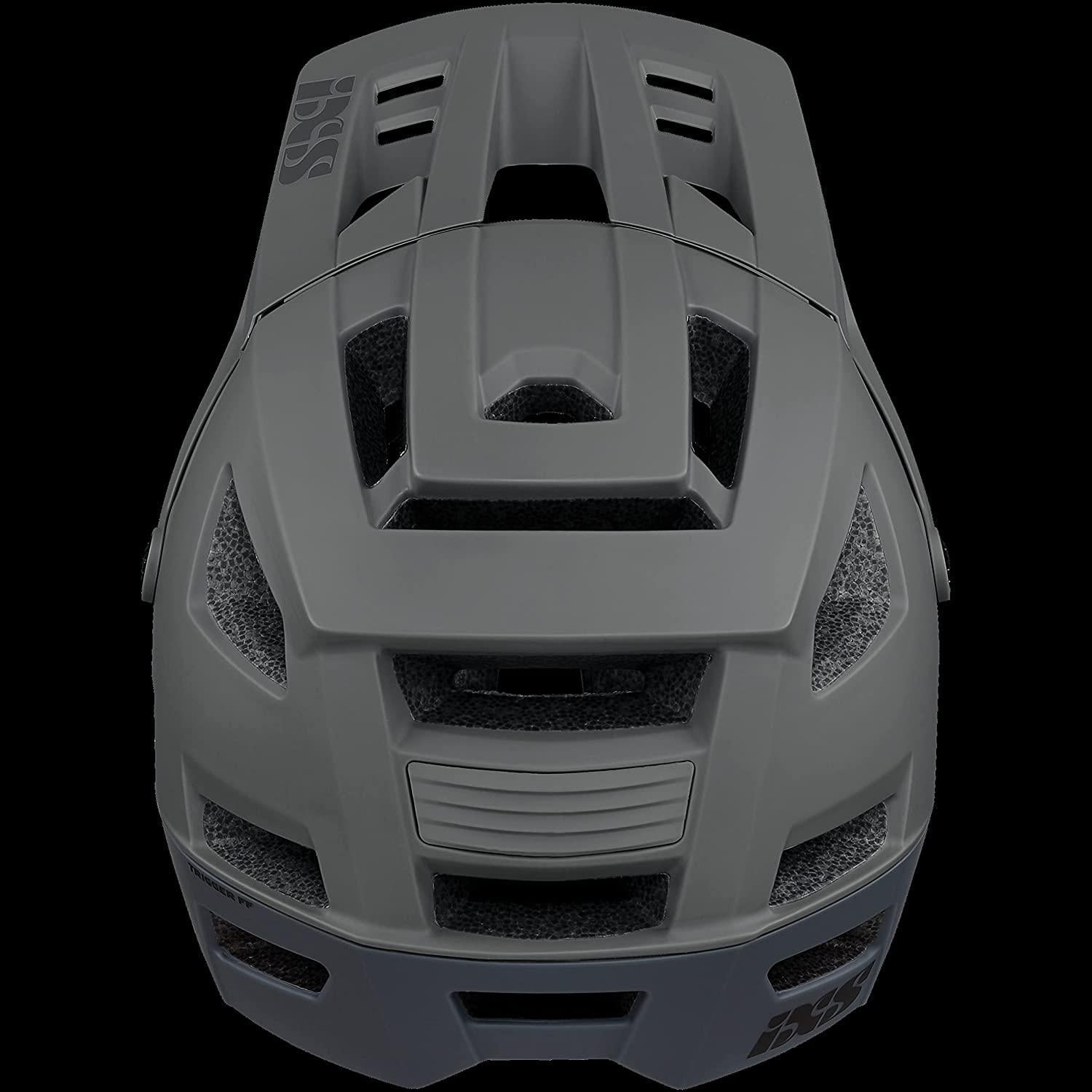 IXS Unisex Trigger FF Full Face All-Mountain Trail Enduro Protective Bike Helmet, Graphite, Small/Medium