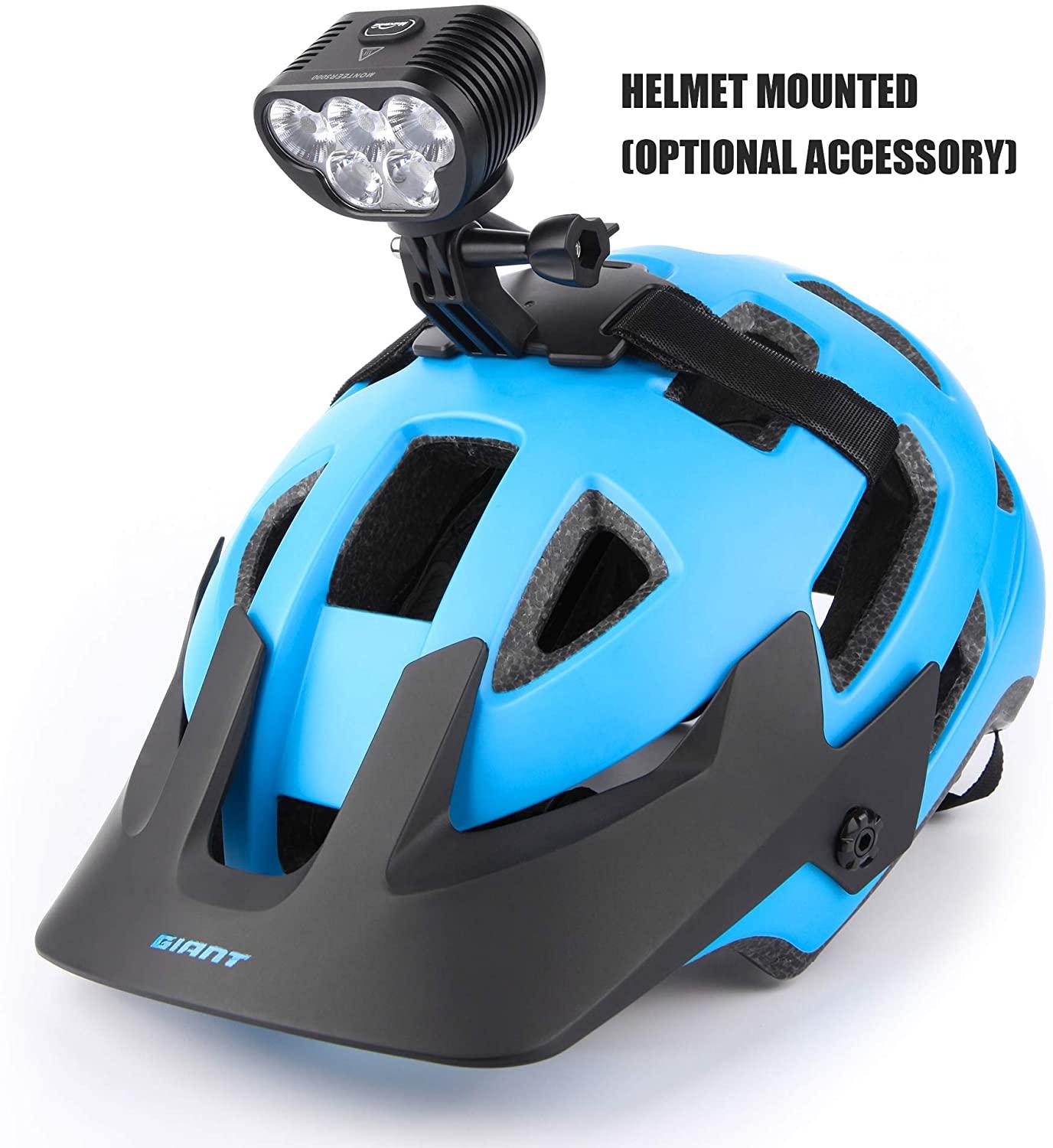 Magicshine Monteer 5000S Storm MTB Headlight, 5000 lumens of max Verified Output. 3200 Lumen Flood, 2000 Lumen spot, IPX5 Waterproof Mountain Bike Light with USB Rechargeable Battery Pack