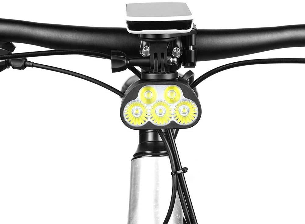 Magicshine Monteer 6500S Zeus Mountain Bike Headlight, 6500 lumens of Actual max Output MTB Light with 3X CREE XHP50.2 and 2xXM-L2 Spot/Food/Combo Beams, 10,000mAh Super high Capacity Battery Pack