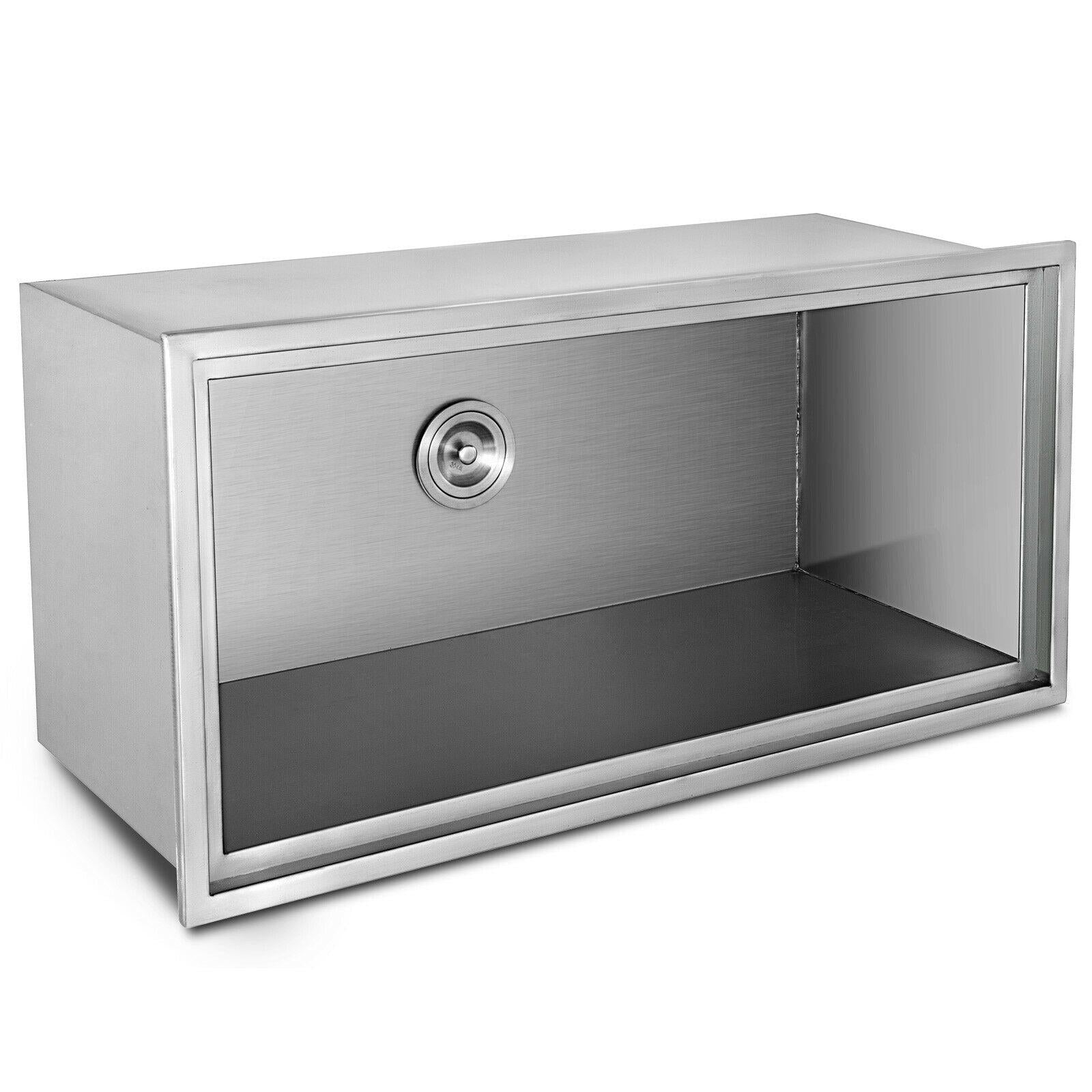 Outdoor Kitchen Drop-in Ice Chest Basin Insulated Wall Cooler Beer Beverage