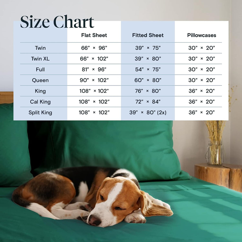 LuxClub 7 PC Split King Sheet Set Bamboo Sheets Deep Pockets 18" Eco Friendly Wrinkle Free Cooling Sheets Machine Washable Hotel Bedding Silky Soft - Emerald Split King