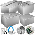 7 Sizes Drop In Ice Chest Bin Boxes W/ Cover  Steel Outdoor/Indoor 304