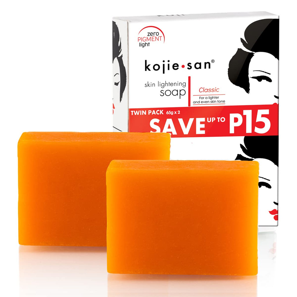 Kojie San 50 Skin Lightening Kojic Acid Soaps - 2 Bars per Package - 65g Each Bar - 100 Bars Total!