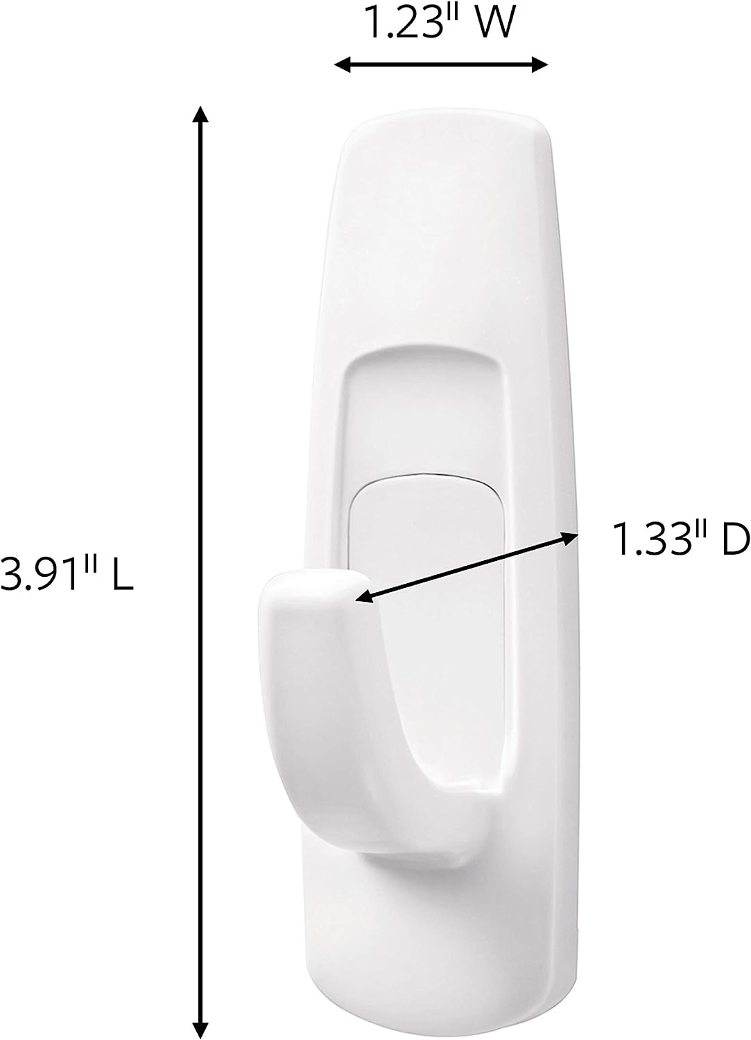 Command Large Utility Hooks, Damage Free Hanging Wall Hooks with Adhesive Strips, No Tools Wall Hooks for Hanging Decorations in Living Spaces, 14 White Hooks and 16 Command Strips