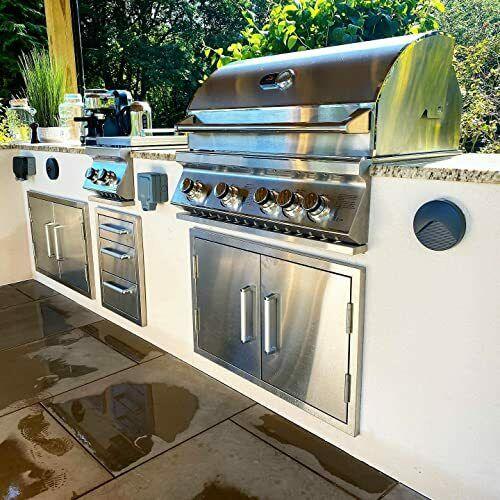 Outdoor Kitchen Double Access Doors,33x22 Inch BBQ Grill 33x22″