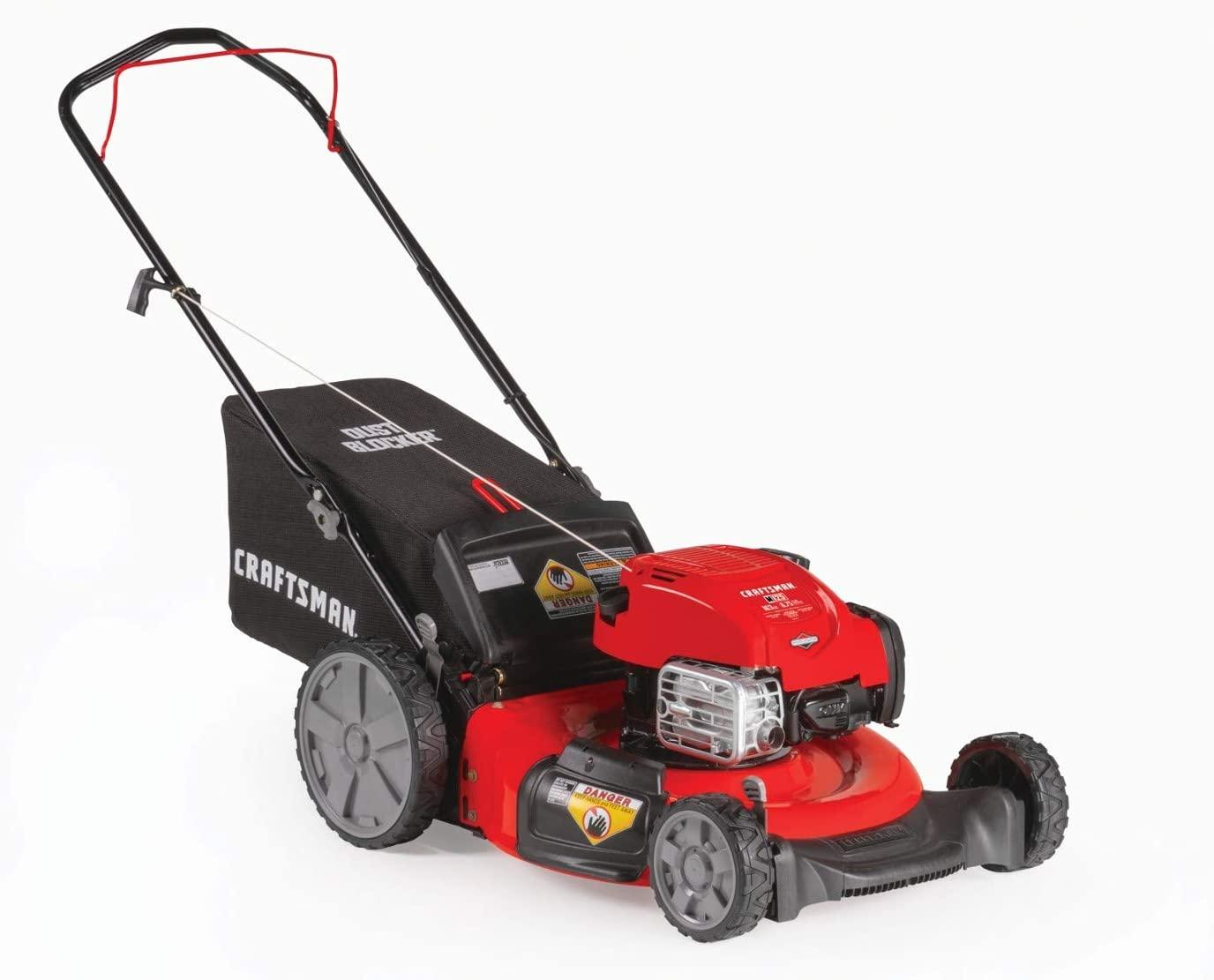 Craftsman M125 163cc Briggs & Stratton 675 exi 21-Inch 3-in-1 Gas Powered Push Lawn Mower with Bagger