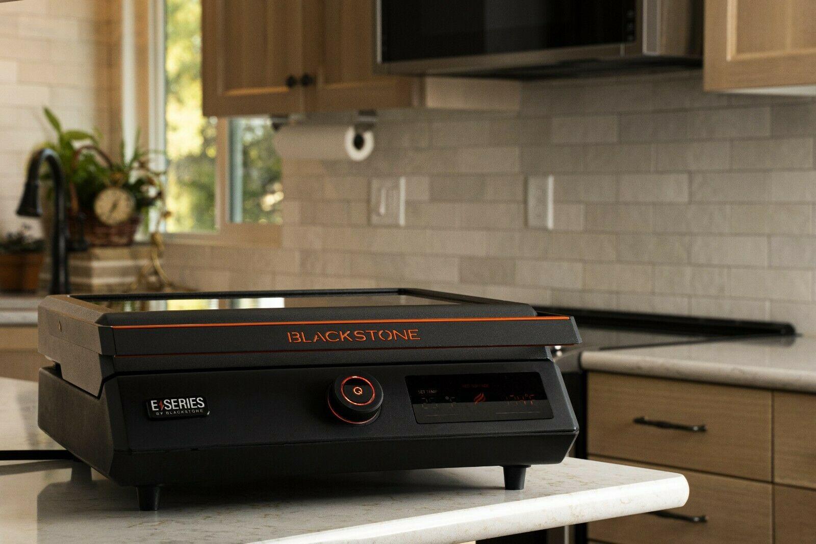 Electric Tabletop Griddle Portable 17in W Hood LarLCD Digital Indoor Outdoor