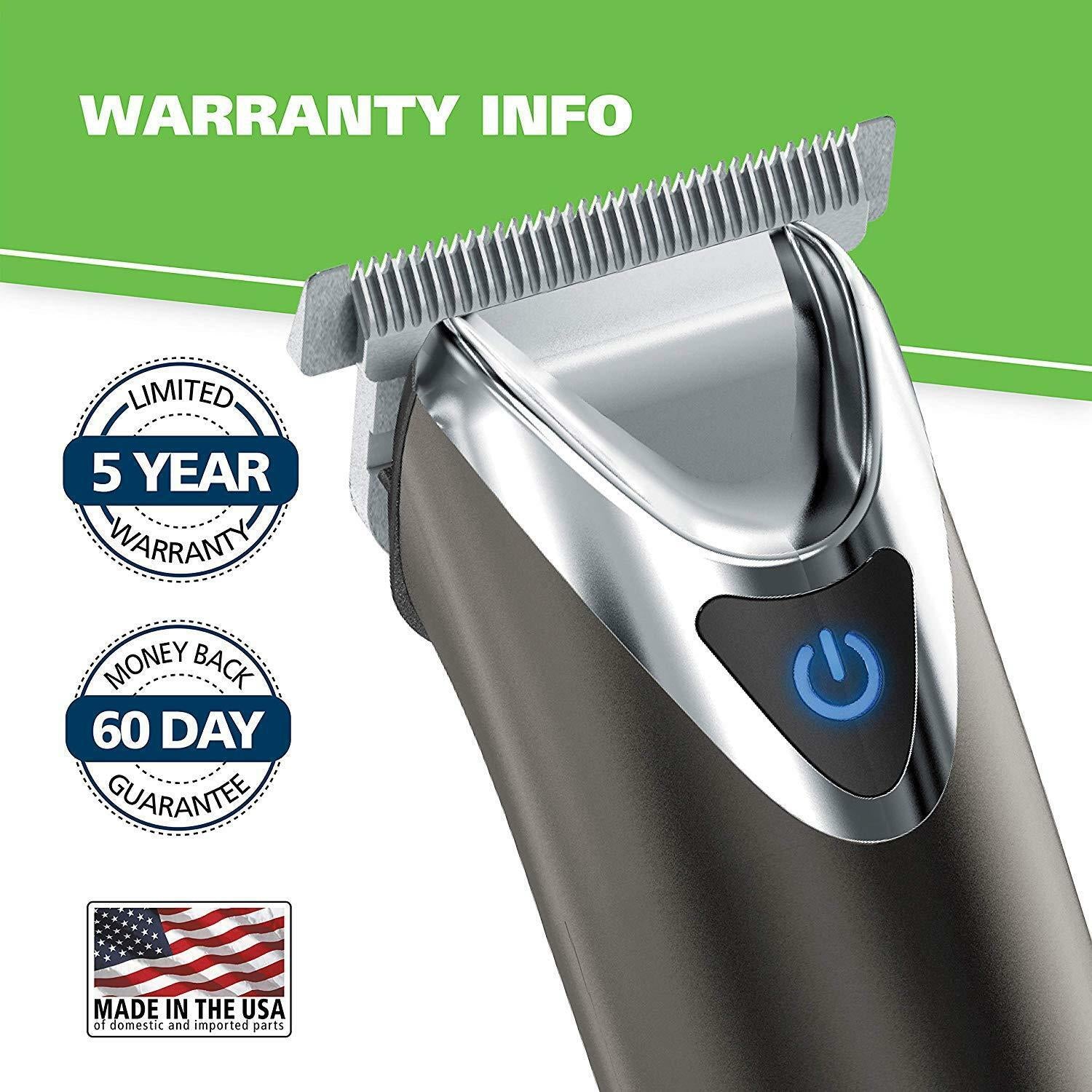 Wahl Clipper Slate  Steel Lithium Ion Plus Beard Trimmers for Men,
