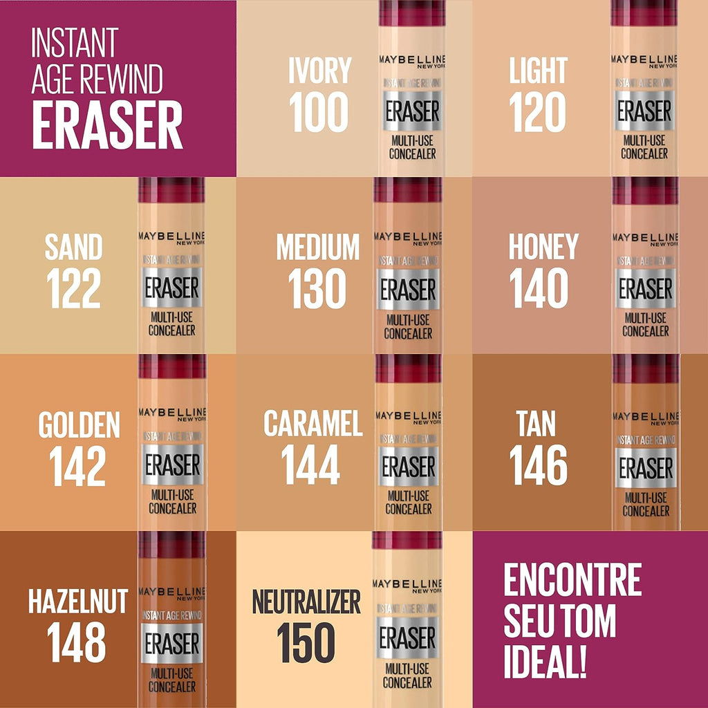 Maybelline Instant Age Rewind Eraser Dark Circles Treatment Multi-Use Concealer, 141, 1 Count (Packaging May Vary)