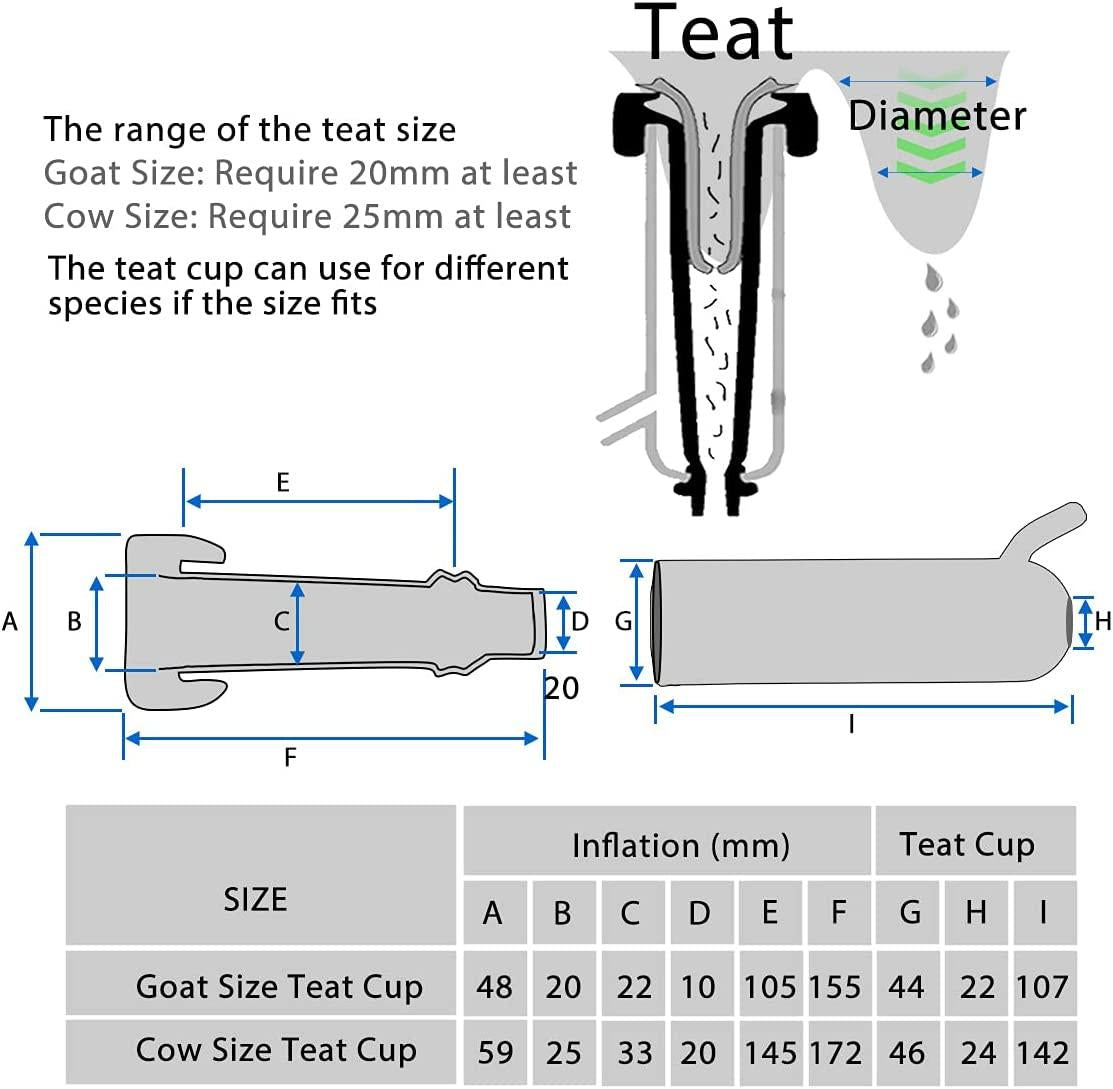 Hantop 6L Goat MilMachine, Rechargeable Pulsation Speed Adjustable Vacuum Pump with Pressure Gauge, 304  Steel Bucket Goat Milker Machine (Pro Plus)