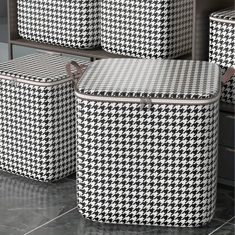 180-liter Houndstooth Bag Clothes LarCapacity Household Quilt Bag Moving Bag PacMoisture-proof Bag For PacClothes