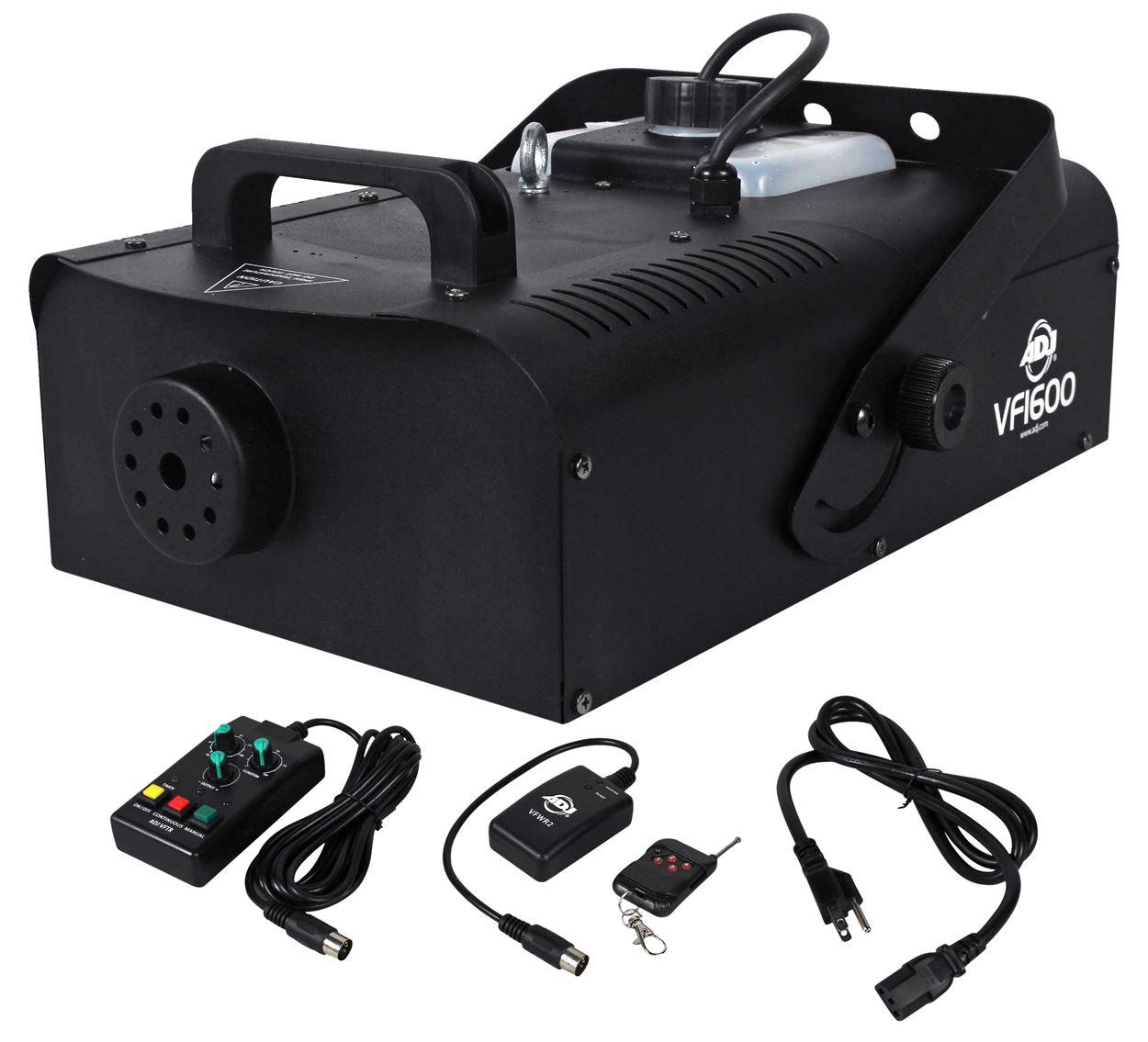 American DJ VF1600 Mobile DMX Fog Machine W/ Wired & Wireless Remotes+(2) Scrims