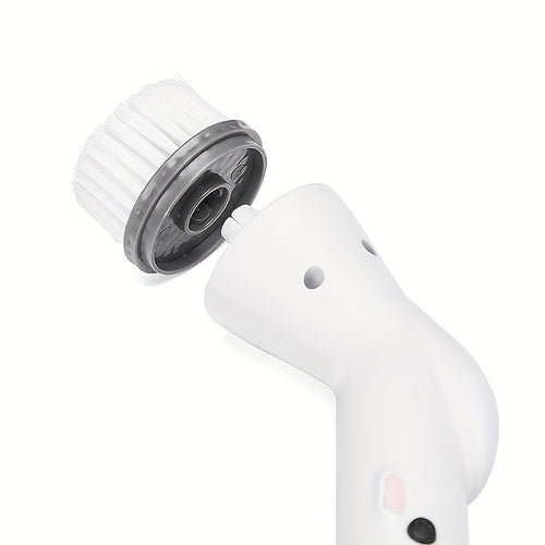 1 Set, Electric Spin Scrubber With 2/5/6 Replaceable Brush Head, Power Cordless Bathroom Scrubber With Adjustable Long Handle, Rechargeable Shower Scrubber, Multifunctional Scrubber For Bathroom, Kitchen, Bathtub, Tile, Shower, Car, Cleaning Supplies