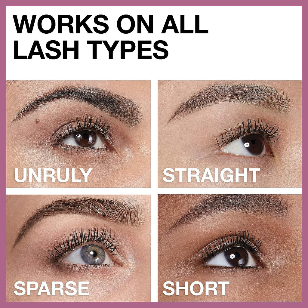Maybelline New York Lash Sensational Waterproof Mascara, Lengthening and Volumizing for a Full Fan Effect,Very Black, 1 Count