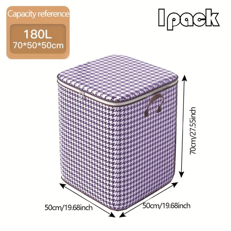 180-liter Houndstooth Bag Clothes LarCapacity Household Quilt Bag Moving Bag PacMoisture-proof Bag For PacClothes