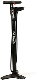 SuperPista Digital Floor Pump with Back lit Digital Gauge + Extra Long Hose + Award Winning HIRO Metal Locking Chuck for Presta and Schrader Valve