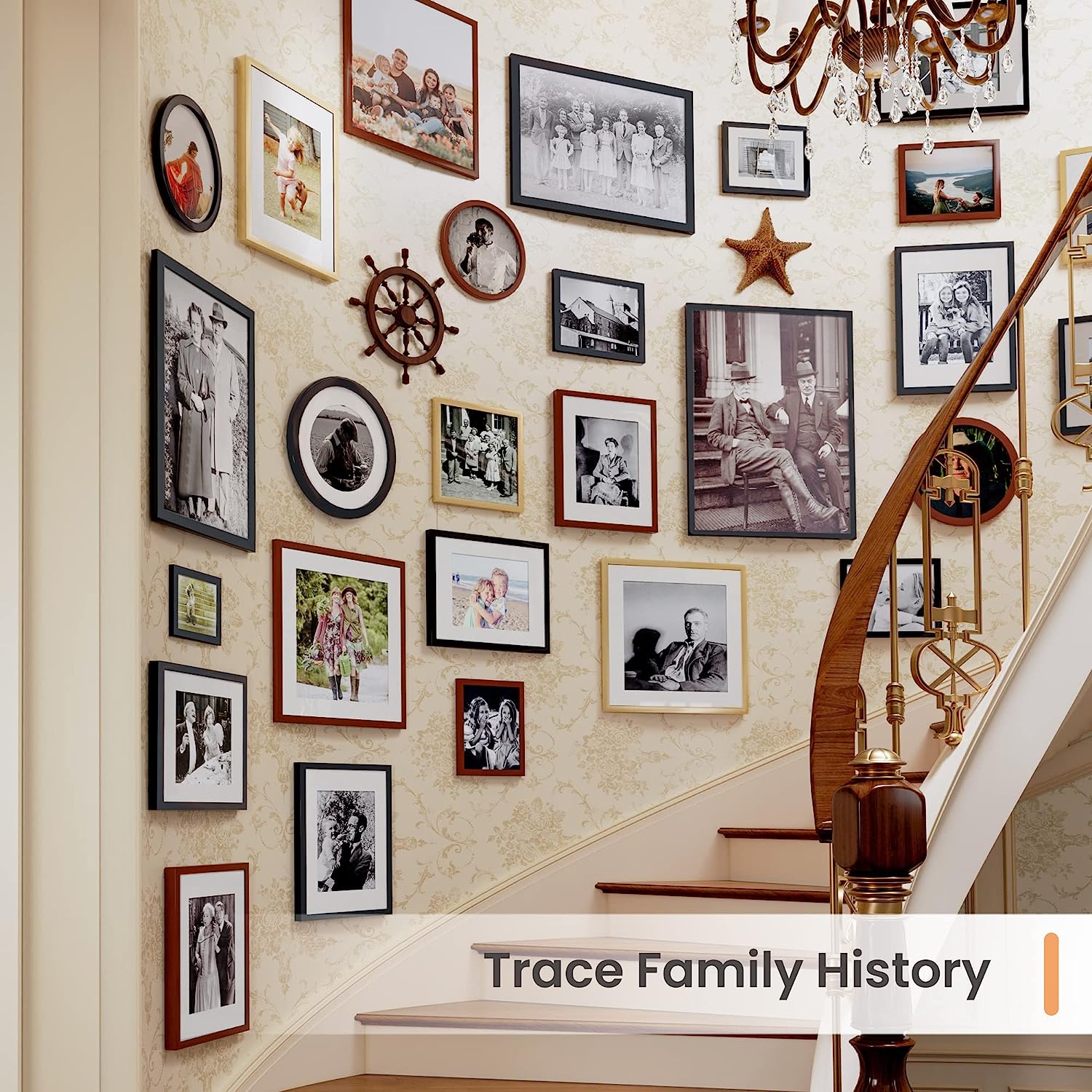 upsimples 13x19 Picture Frame Set of 5,Display Pictures 11x17 with Mat or 13x19 Without Mat,Wall Gallery Photo Frames,Black
