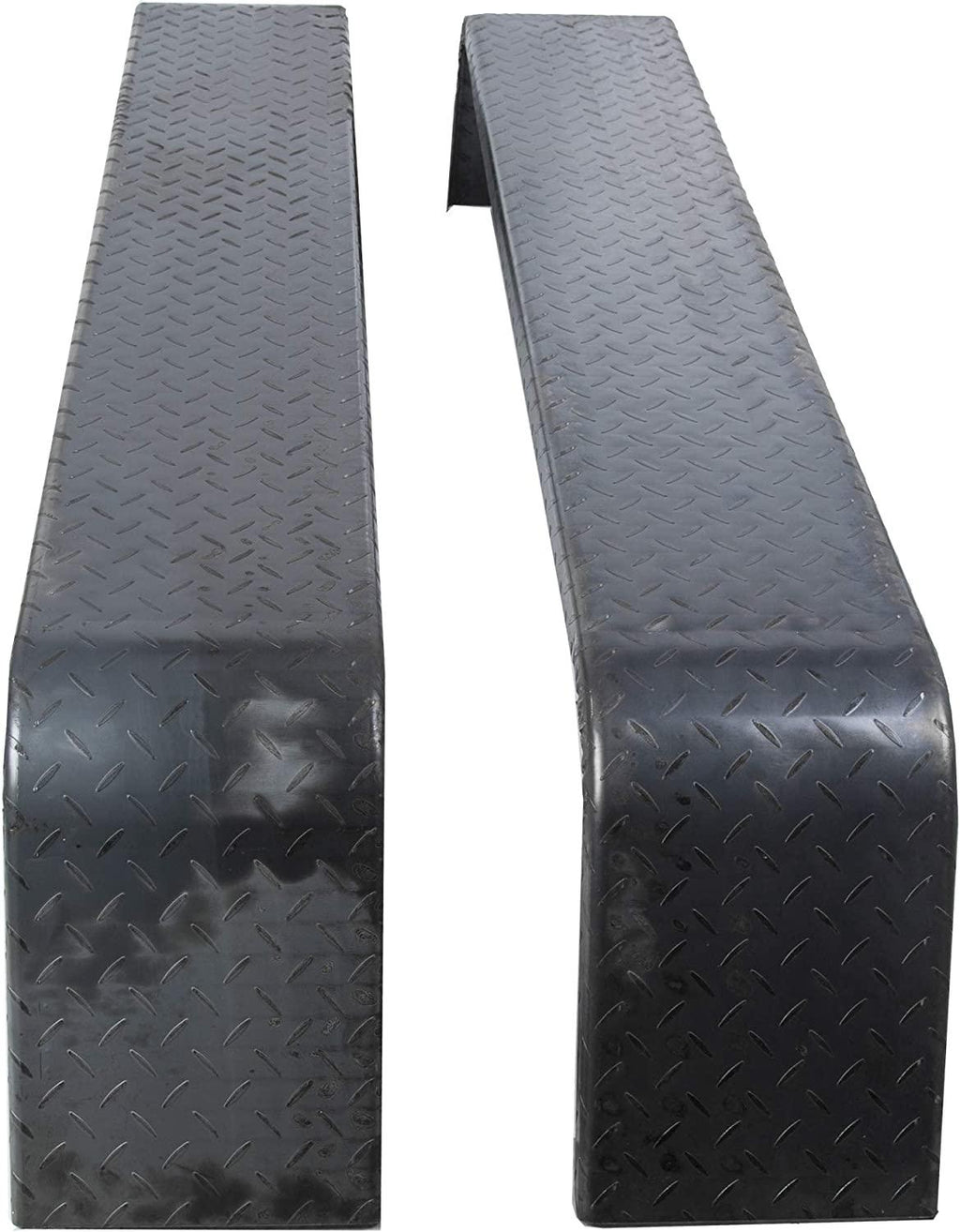Steel 14 GauDiamond Tread Plate Tandem Axle Trailer Fenders 10"x72"x13" (Fit 13"-15" Tires) - 2 Pcs