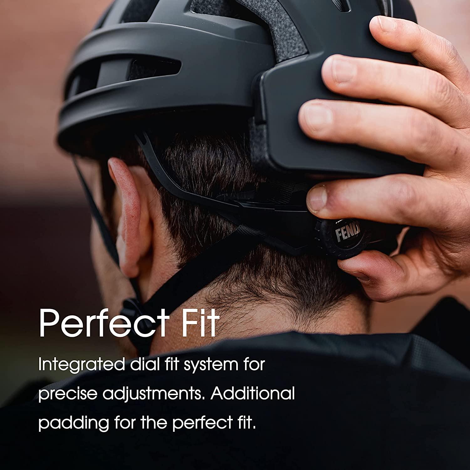 FEND One Foldable Bike Helmet - Adult Mens and Womens Bike Helmet - Safety Certified for Bicycle Road Bike Scooter Cycling Commuter Helmet