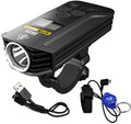 Nitecore BR35 1800 Lumen Dual Beam OLED Display Rechargeable Bicycle Headlight with Remote Control, Quick-Release Mount and LumenTac Keychain Light