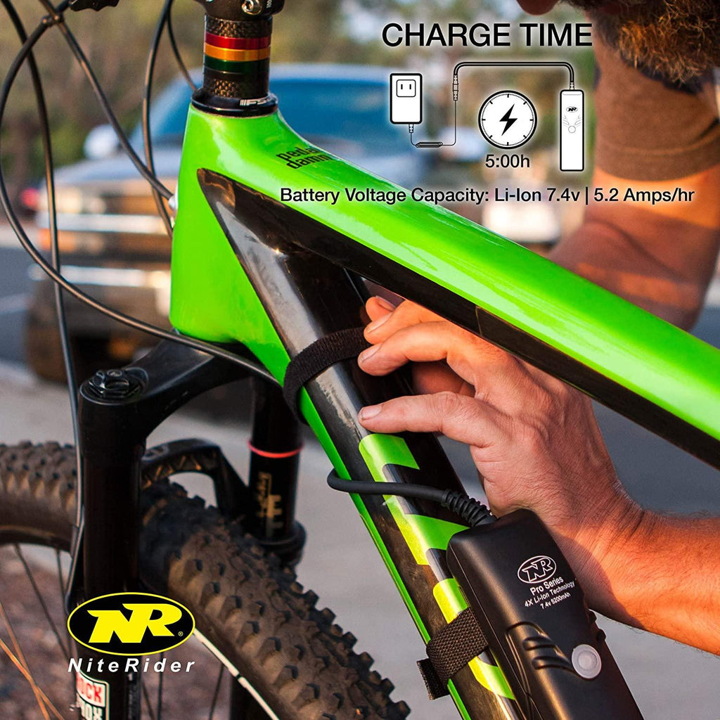 NiteRider Pro 1400 Race, High Performance Lightweight MTB Race Bike Light, 1400 Lumens of Max Output. Durable Bicycle Front Light. Excellent MTB Beam Pattern