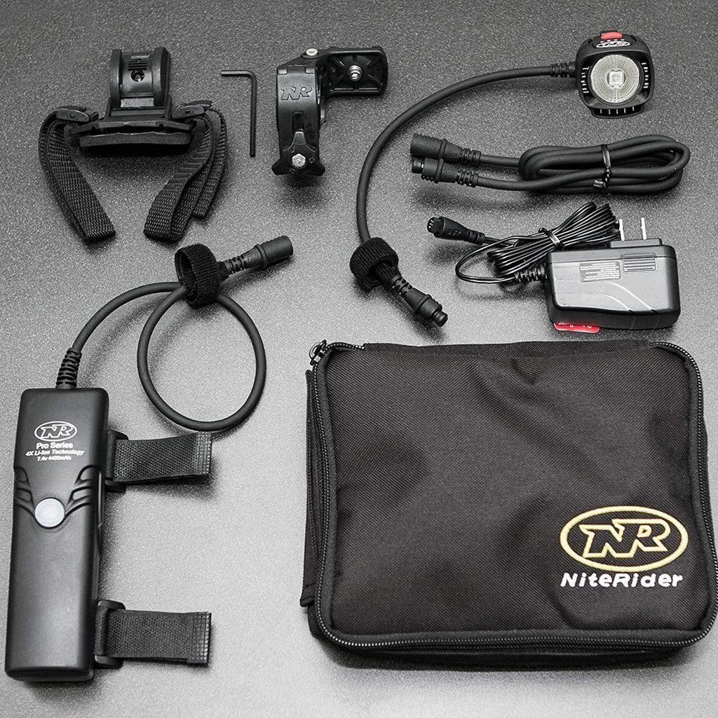 NiteRider Pro 1400 Race, High Performance Lightweight MTB Race Bike Light, 1400 Lumens of Max Output. Durable Bicycle Front Light. Excellent MTB Beam Pattern