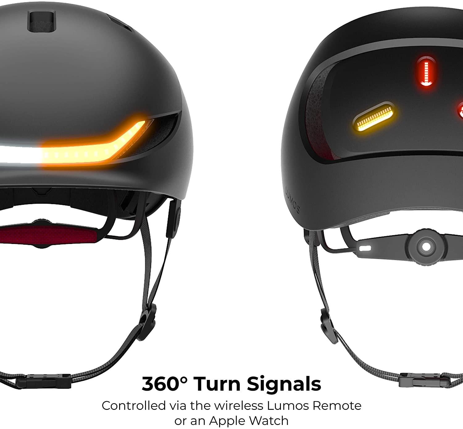 Lumos Street Smart Helmet | Urban | Skateboard, Scooter, Bike Accessories | Adult: Men, Women | Front and Rear LED Lights | Turn Signals | Brake Lights | Bluetooth Connected