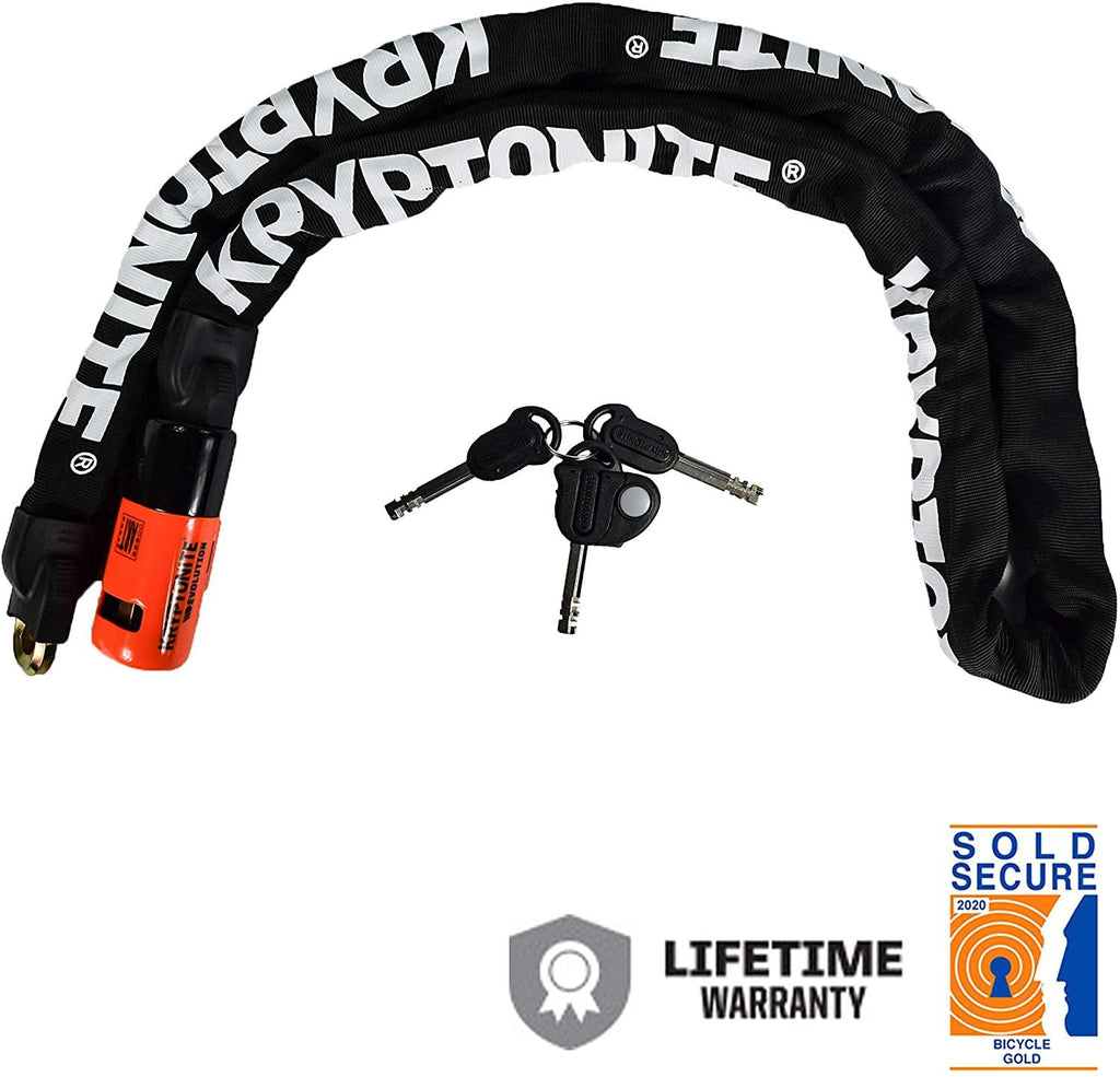 Kryptonite Evolution Series 4 1016 Integrated Chain Lock Black/Orange, 160cm