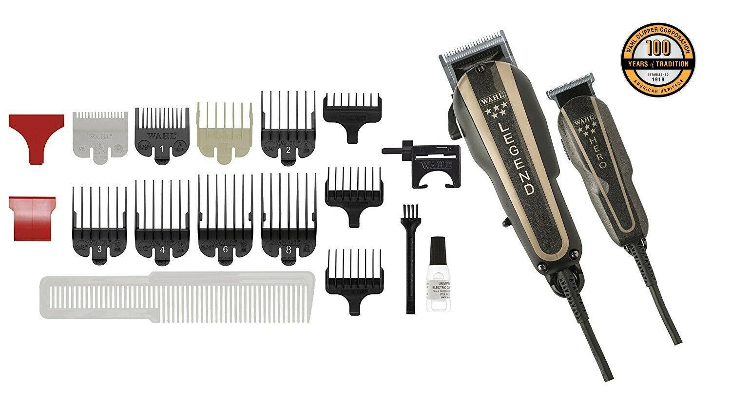 WAHL Combo Professional Trimmer HERO & Hair Clipper LEGEND 5 Star Barber 220Volt