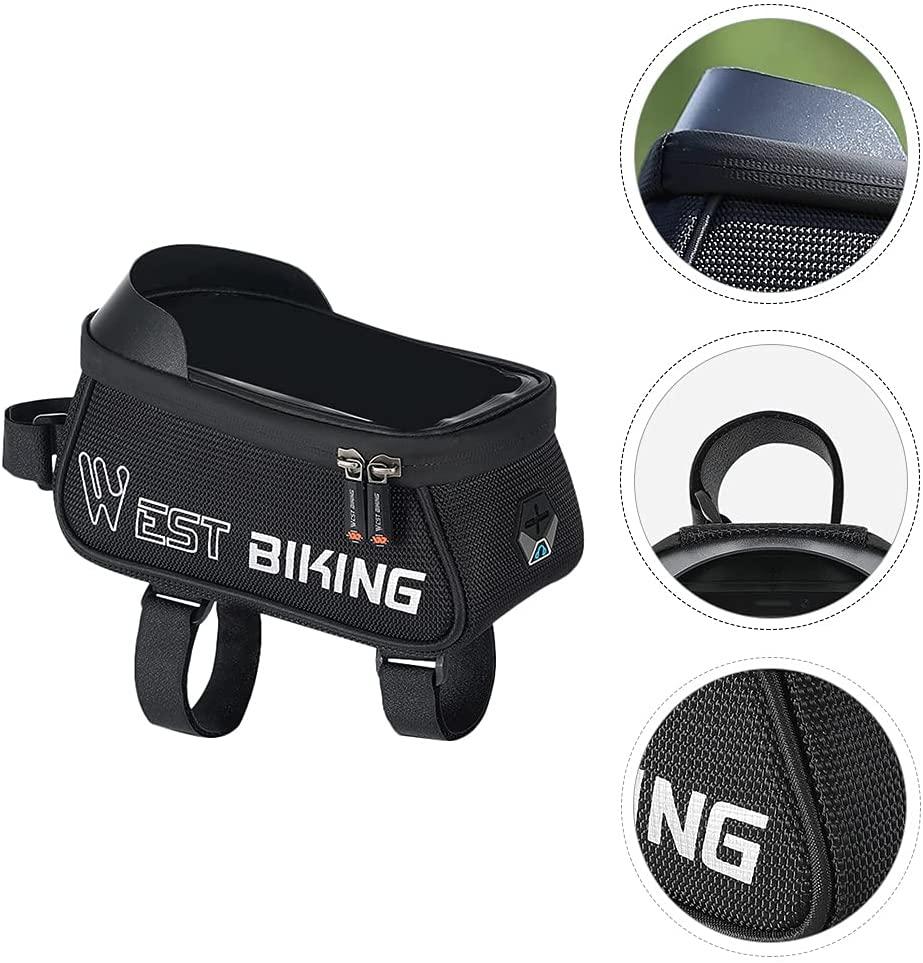 Abaodam 8 pcs Bike Upper Tube Bag Waterproof Bike Pouch Front Frame Bag Bike Accessory