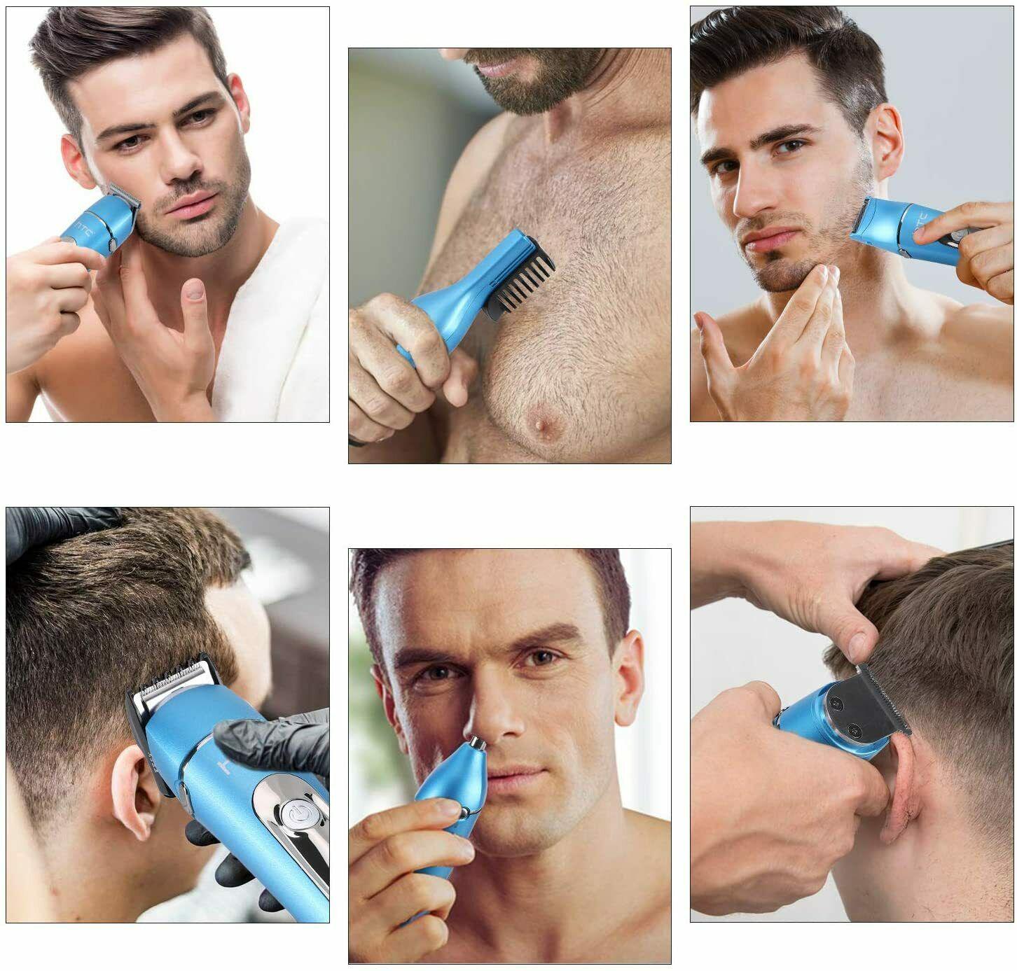 Machine Cut Hair Professional Trimmer Mens 10 on 1 Set of Shaving