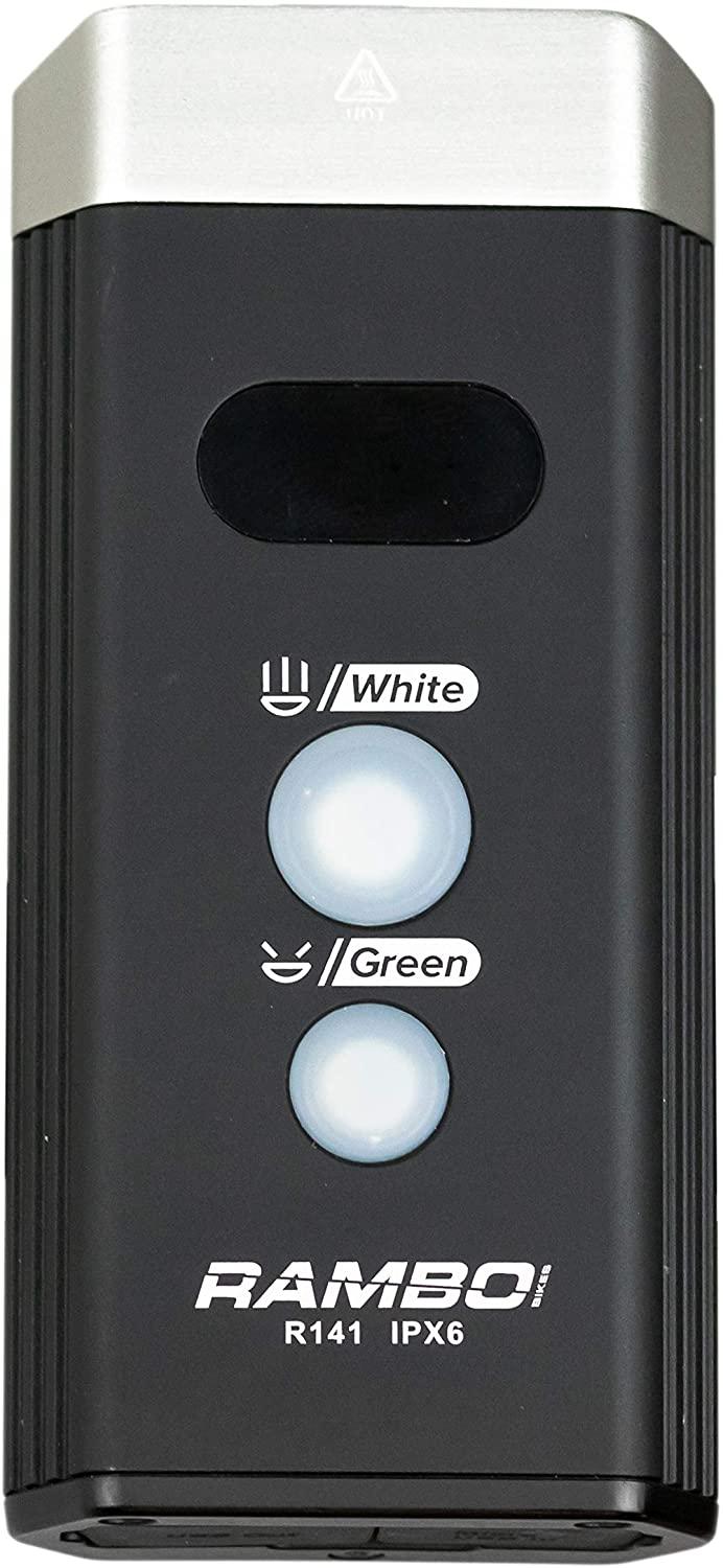 Rambo Bikes Pro Hunter Ultra Bright Flashlight Accessory, Black, Universal Fit