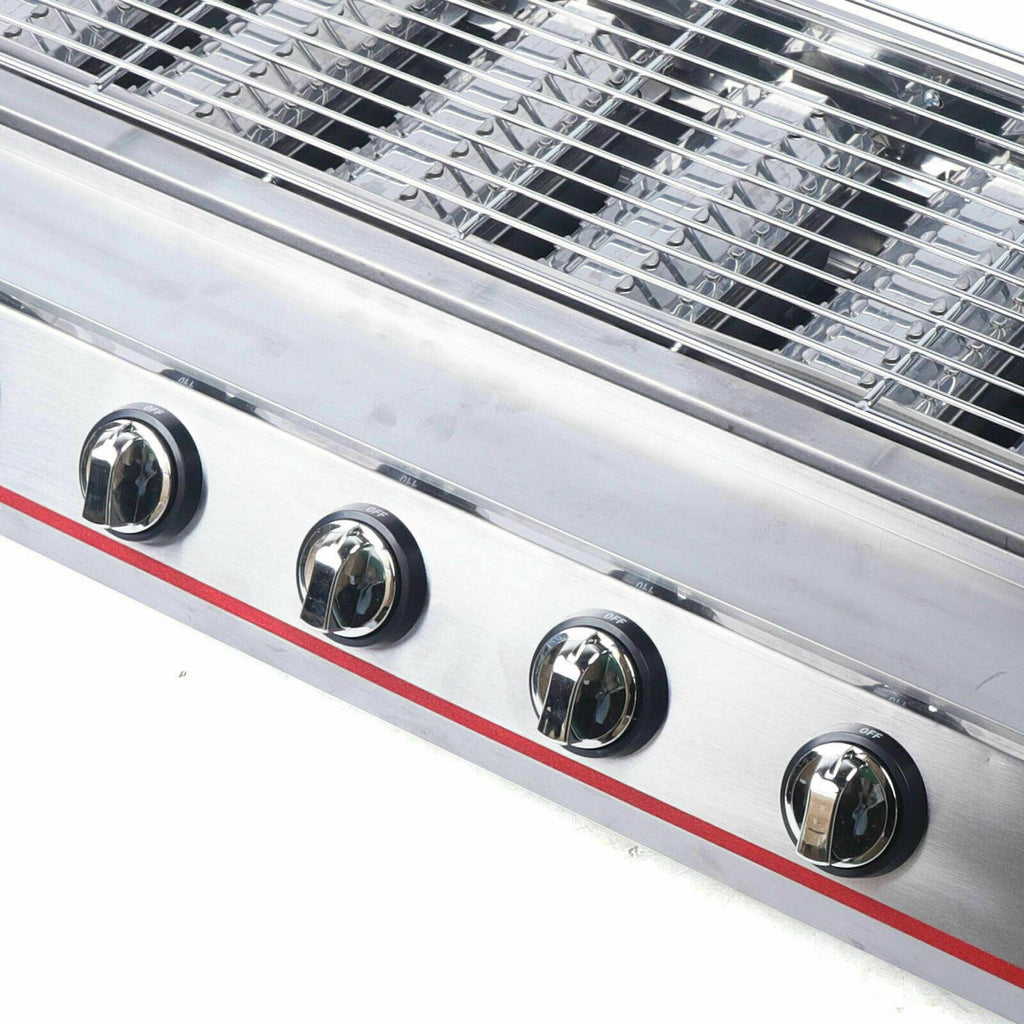 LarGas Grill Outdoor Party 8 Burner BBQ Grill Commercial Adjustable Height