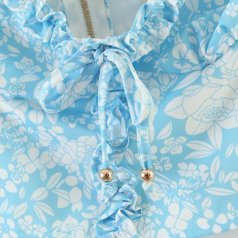 summer square collar chic blouse