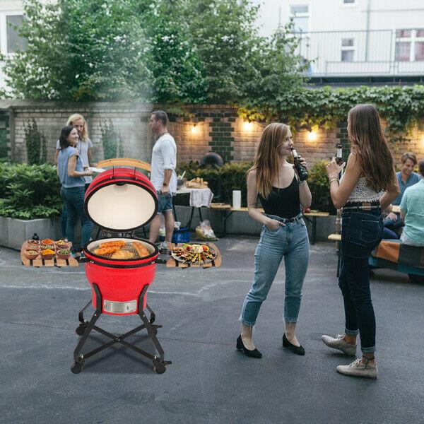 18 Inch Charcoal Grill Multiple CooSmoke Bake Roast For Courtyard Party US