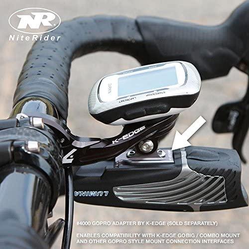 NiteRider Lumina 1100 OLED Boost USB Rechargeable MTB Road Commuter LED Bike Light with Display Screen Powerful Lumens Water Resistant Bicycle Headlight, LED Front Light Easy to Install