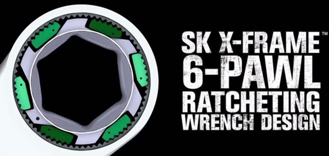 6PT X-frame Fractional Combination Wrench Set 7 pcs