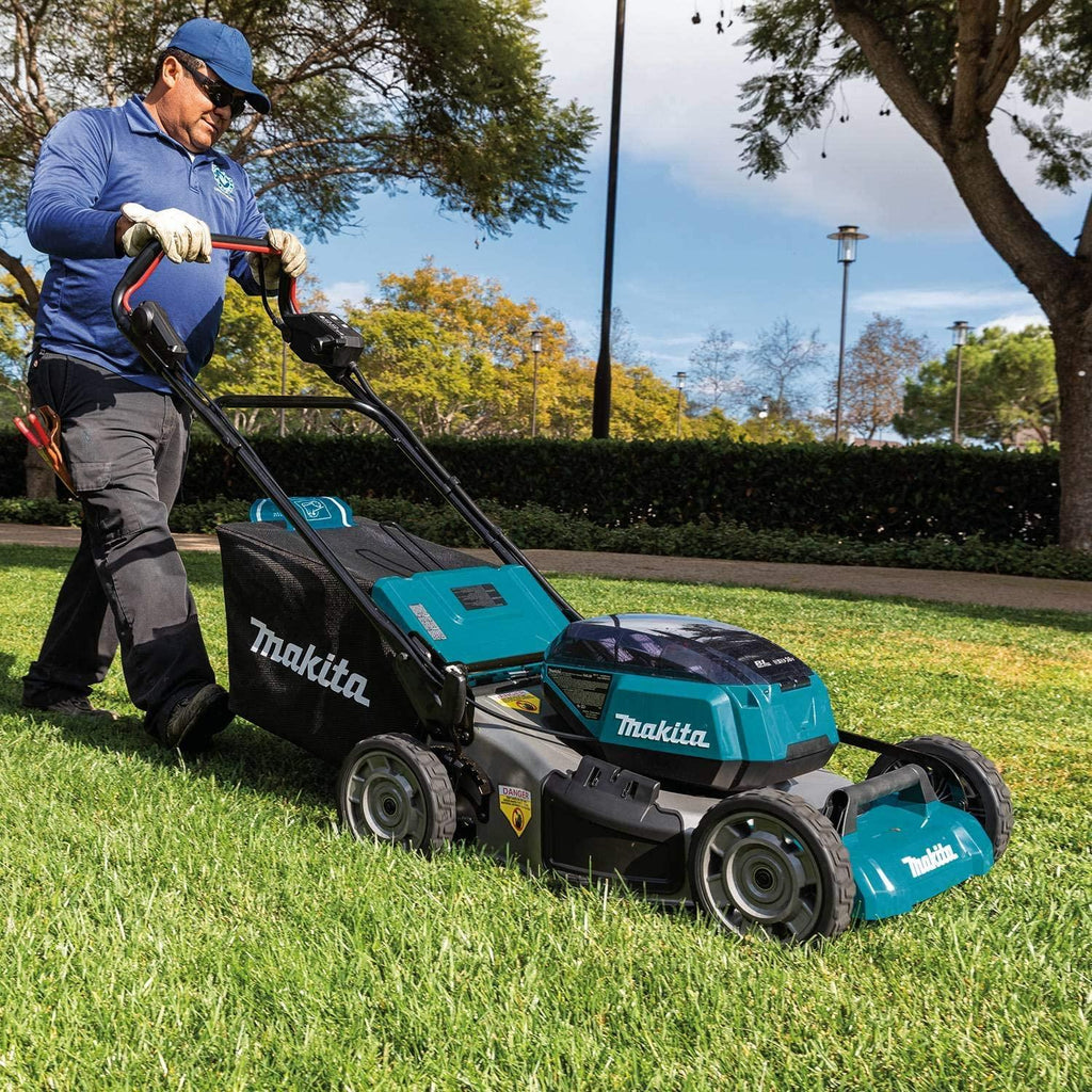 Makita XML08PT1 18V X2 (36V) LXT Lithium‑Ion Brushless Cordless 21" Self Propelled Lawn Mower Kit with 4 Batteries (5.0Ah)