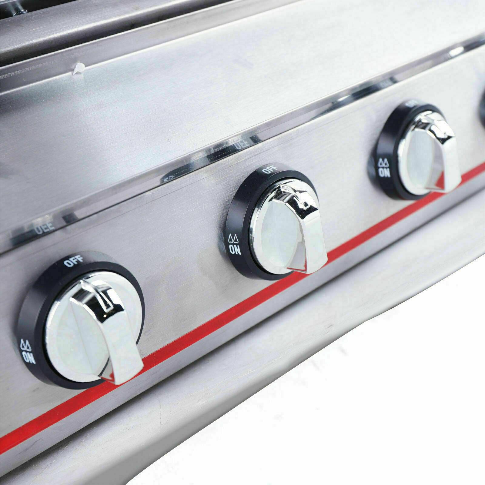Commercial Gas LPG Grill 2800PA Outdoor BBQ Tabletop Cooker 8-Burner Smokeless