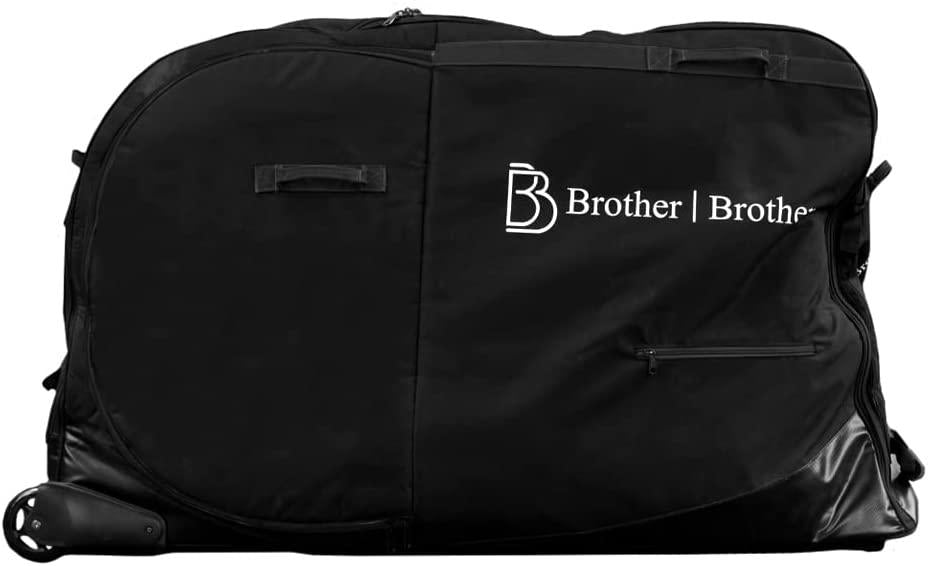 BB BROTHER BROTHER Bike Travel Bag with Bike Foam Stand, Safe Bike Cases for Travel, Shipping, Transport, Fits Most Cross Country, All Mountain, and Triathlon Bikes (Black)