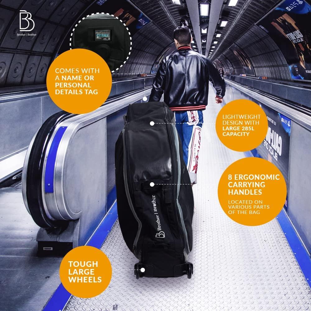 BB BROTHER BROTHER Bike Travel Bag with Bike Foam Stand, Safe Bike Cases for Travel, Shipping, Transport, Fits Most Cross Country, All Mountain, and Triathlon Bikes (Black)