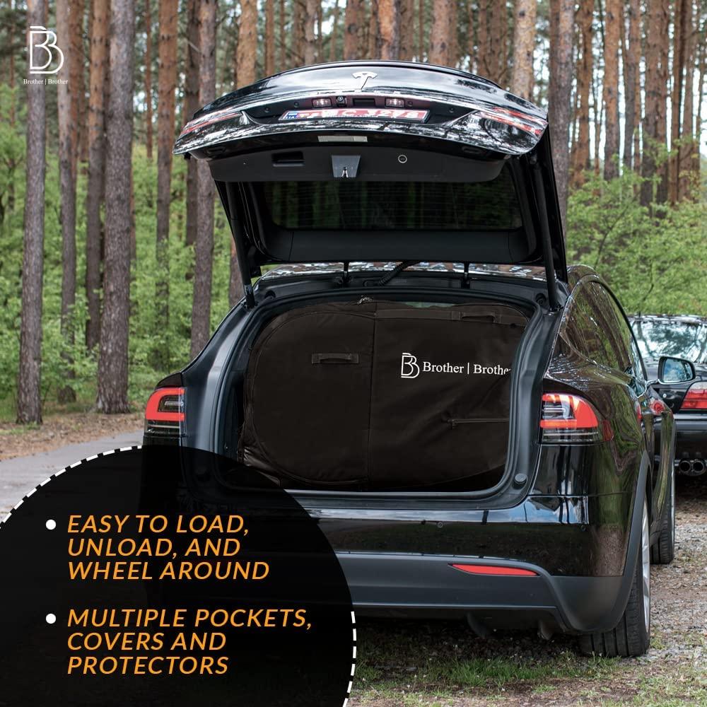 BB BROTHER BROTHER Bike Travel Bag with Bike Foam Stand, Safe Bike Cases for Travel, Shipping, Transport, Fits Most Cross Country, All Mountain, and Triathlon Bikes (Black)