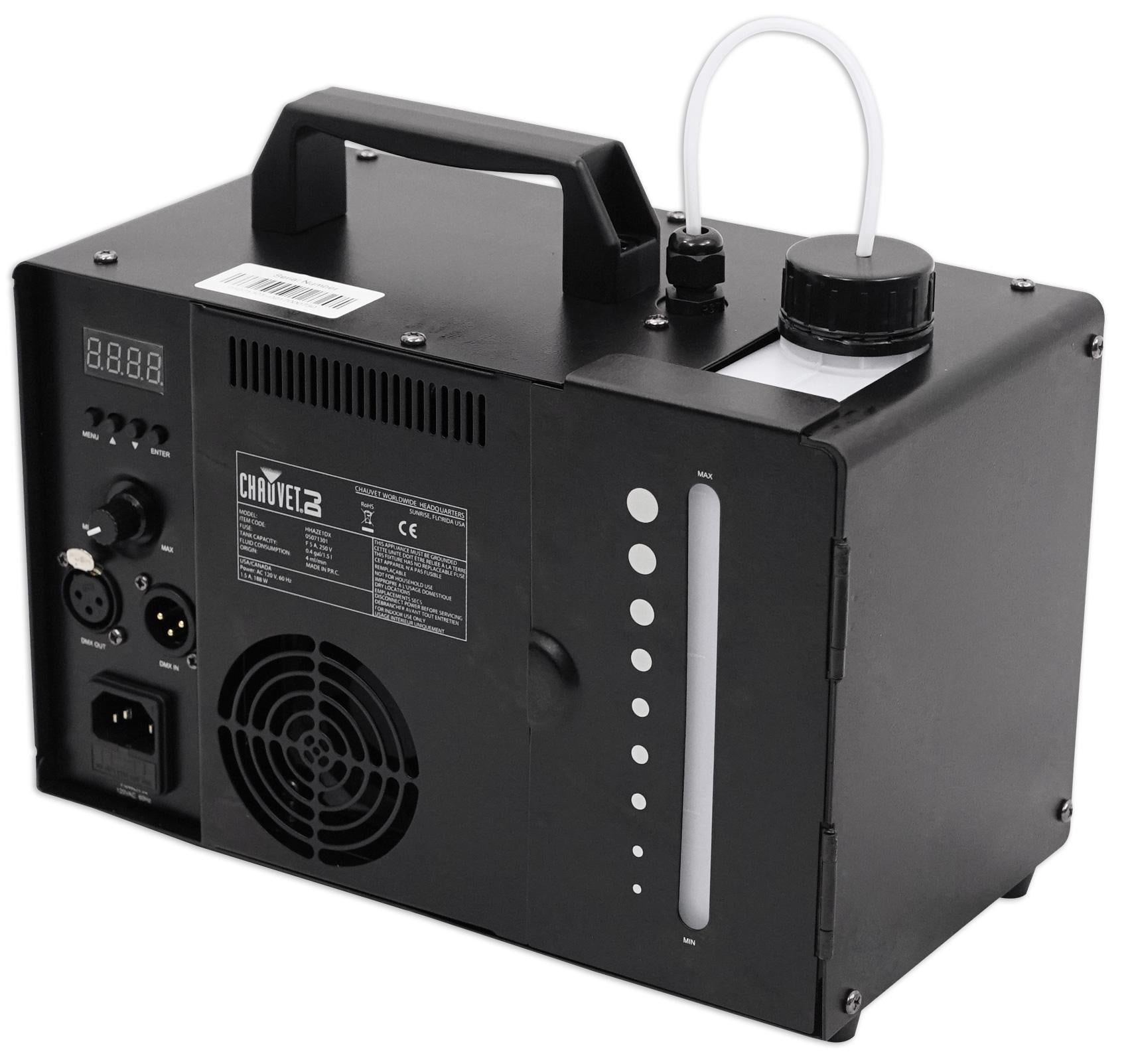 Chauvet DJ Hurricane Haze 1DX Water Based Haze Machine Hazer + Gallon of Fluid